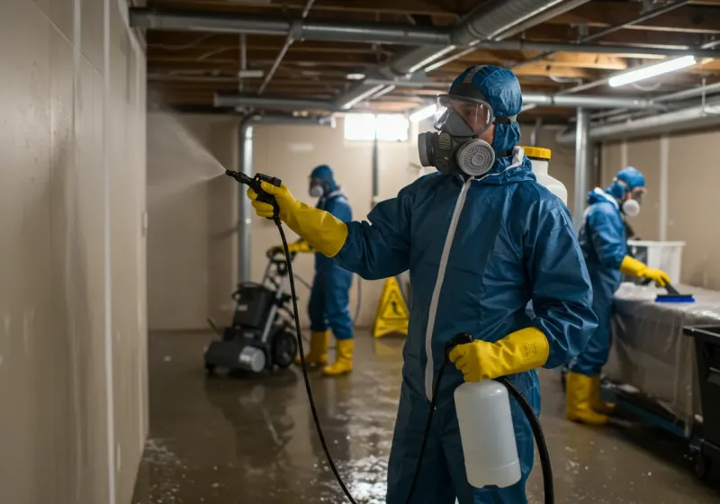 Basement Sanitization and Antimicrobial Treatment process in Hays, NC